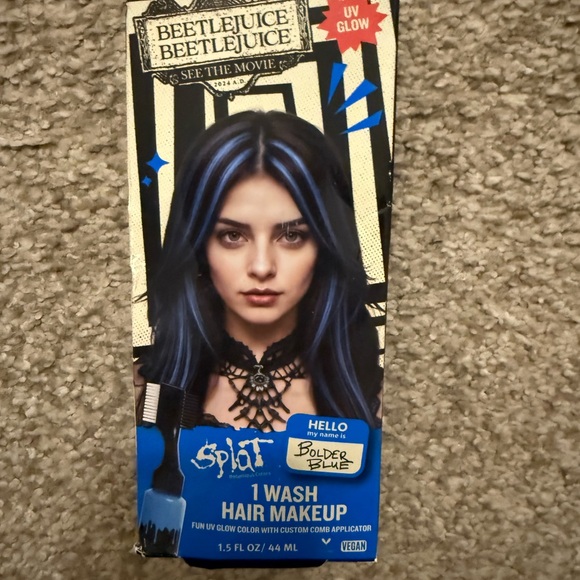SPLAT Beetlejuice Beetlejuice 1-Wash Temporary Hair Dye Bolder Blue, NEW - Picture 6 of 6